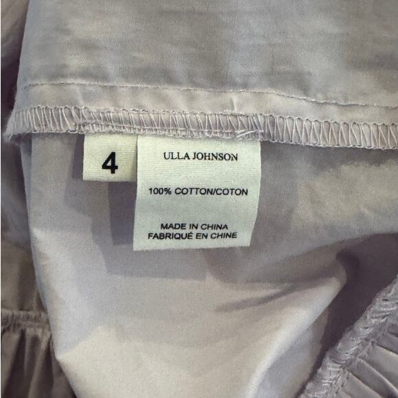 ULLA JOHNSON Lune Tiered Cotton Midi Dress Size 4 - Picture 10 of 11